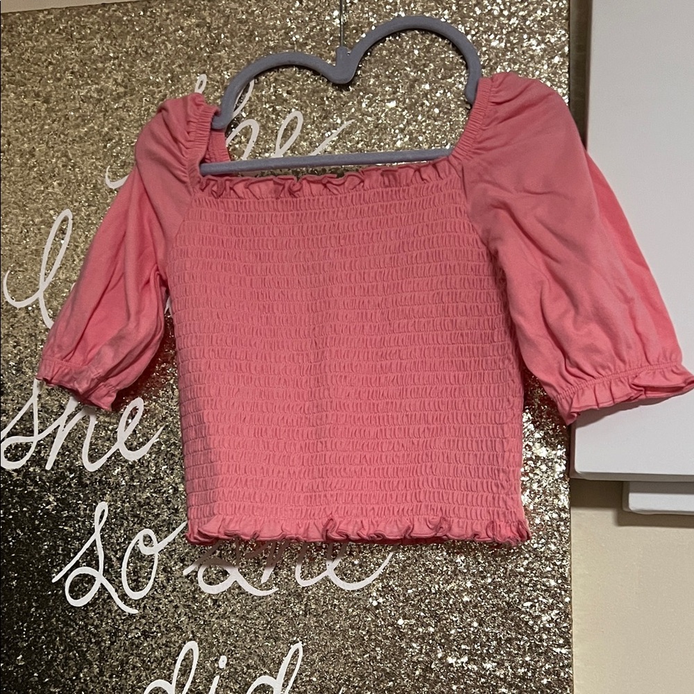 GAP Kids Pink Smocked Blouse